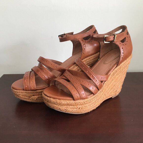 Corso Como | "Daytime" Brown Espadrille Wedge Sandals - Picture 3 of 12